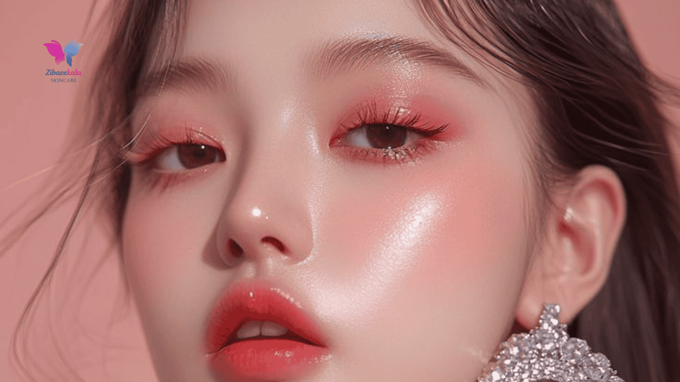 آرایش چشم نچرال صورتی ملایم