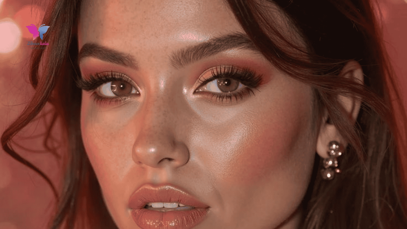 آرایش چشم قهوه‌ای برنزی zibaeekala زیبایی کالا