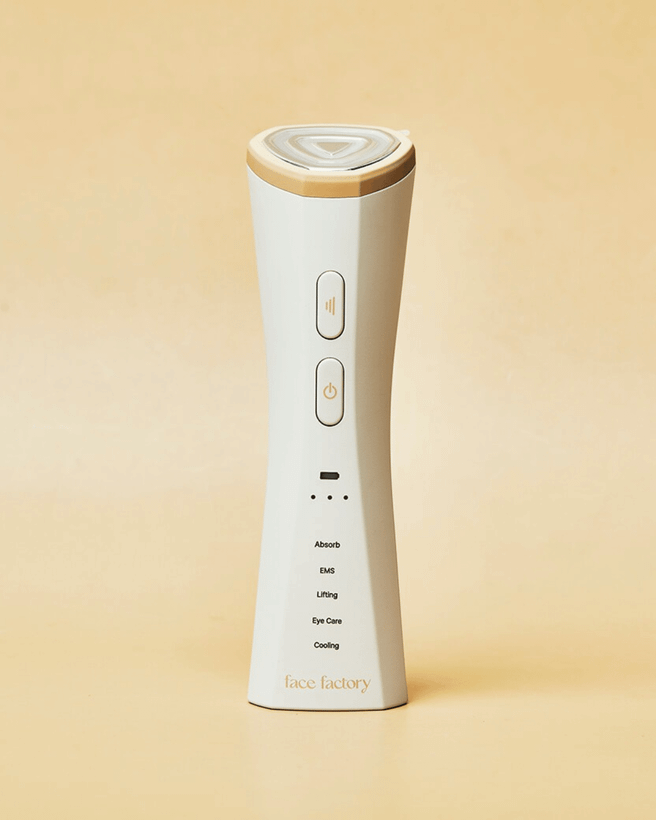 ماساژور صورت فیس فکتوری Link Shot با لرزش گرمایشی برای گردش خون بهتر، تحریک کلاژن سازی و جوانسازی پوست.