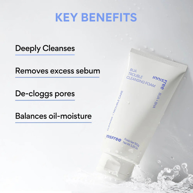 پاککننده ملایم اینیسفری با عصاره دانه بوجا، برای تنظیم چربی و کاهش التهاب پوست