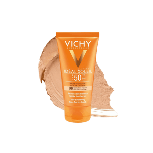 کرم ضد آفتاب ویشی مدل Ideal Soleil BB، محافظت بالا با SPF 50 و پوشش طبیعی و مخملی