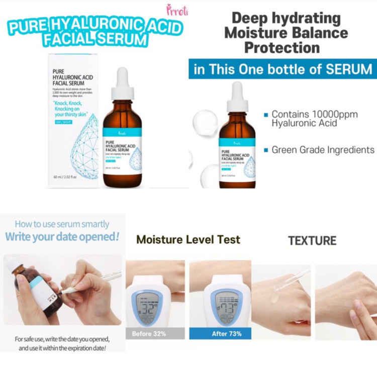 آبرسانی قوی و ماندگار با سرم هیالورونیک اسید پرتی