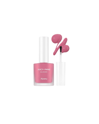 رژگونه آبکی A'PIEU JUICY-PANG در 12 رنگ متنوع، با طیف آرایش چشم گربه ای رنگی از صورتی ملایم تا قرمز تیره، برای ظاهری طبیعی و شاداب. رژ گونه آپیو جوسینگ پانگ سایه سبز