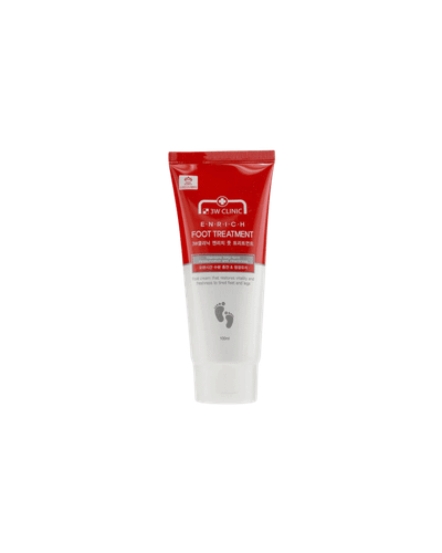 کرم نرمکننده پا 3W Clinic Enrich Foot Treatment، حاوی هیالورونیک اسید و عصارههای طبیعی برای نرمی و لطافت پوست پا