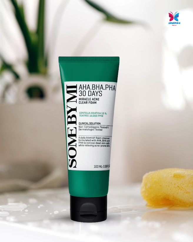 خرید فوم پاککننده صورت SOME BY MI مدل 30 Days Miracle، لایهبرداری ملایم و روشنکننده پوست