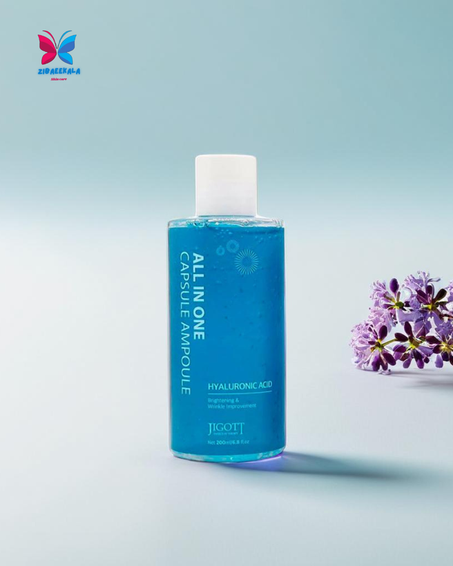 جوانسازی، تسکین و شفافیت پوست در هر استفاده! با کپسول آمپول هیالورونیک اسید جیگات همیشه در اوج طراوت بمون