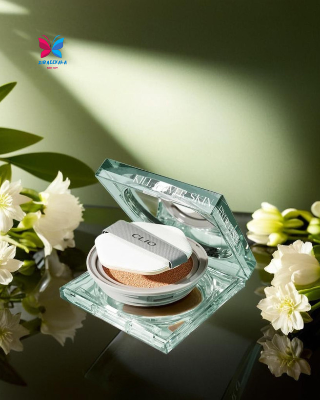 نمای نزدیک کوشن فیکسکننده CLIO مناسب پوست چرب و مختلط