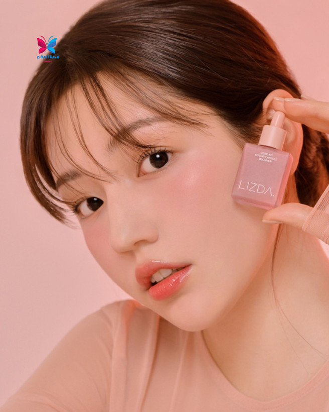 تصویر محصول رژگونه کرهای LIZDA در سه رنگ صورتی، هلویی و مرجانی