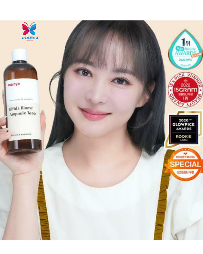 محصول اورجینال Manyo Bifida Biome Ampoule Toner با ترکیبات پروبیوتیک و بیفیدا تخمیر شده