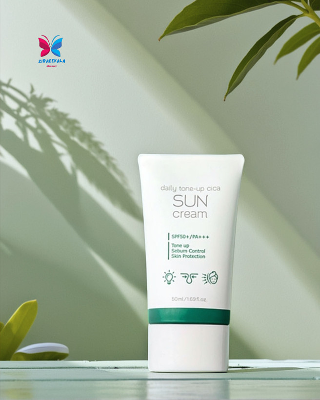 ضد آفتاب روشنکننده پریتی با محافظت بالا SPF50+ و ترکیبات آرامشبخش سیکا – ساخت کره جنوبی
