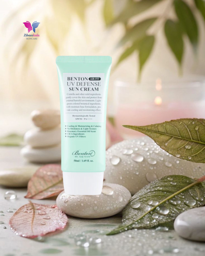 ضدآفتاب سبک و بدون چربی بنتون با عصاره سنتلا آسیاتیکا و فیلترهای شیمیایی قوی