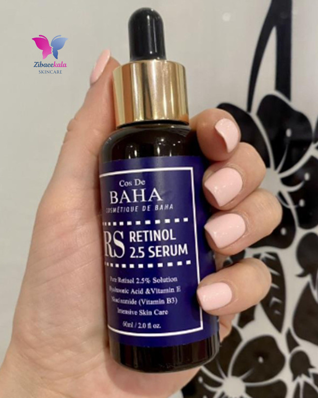 بطری سرم صورت رتینول ۲.۵٪ کاز دی باها برای مراقبت شبانه از پوست