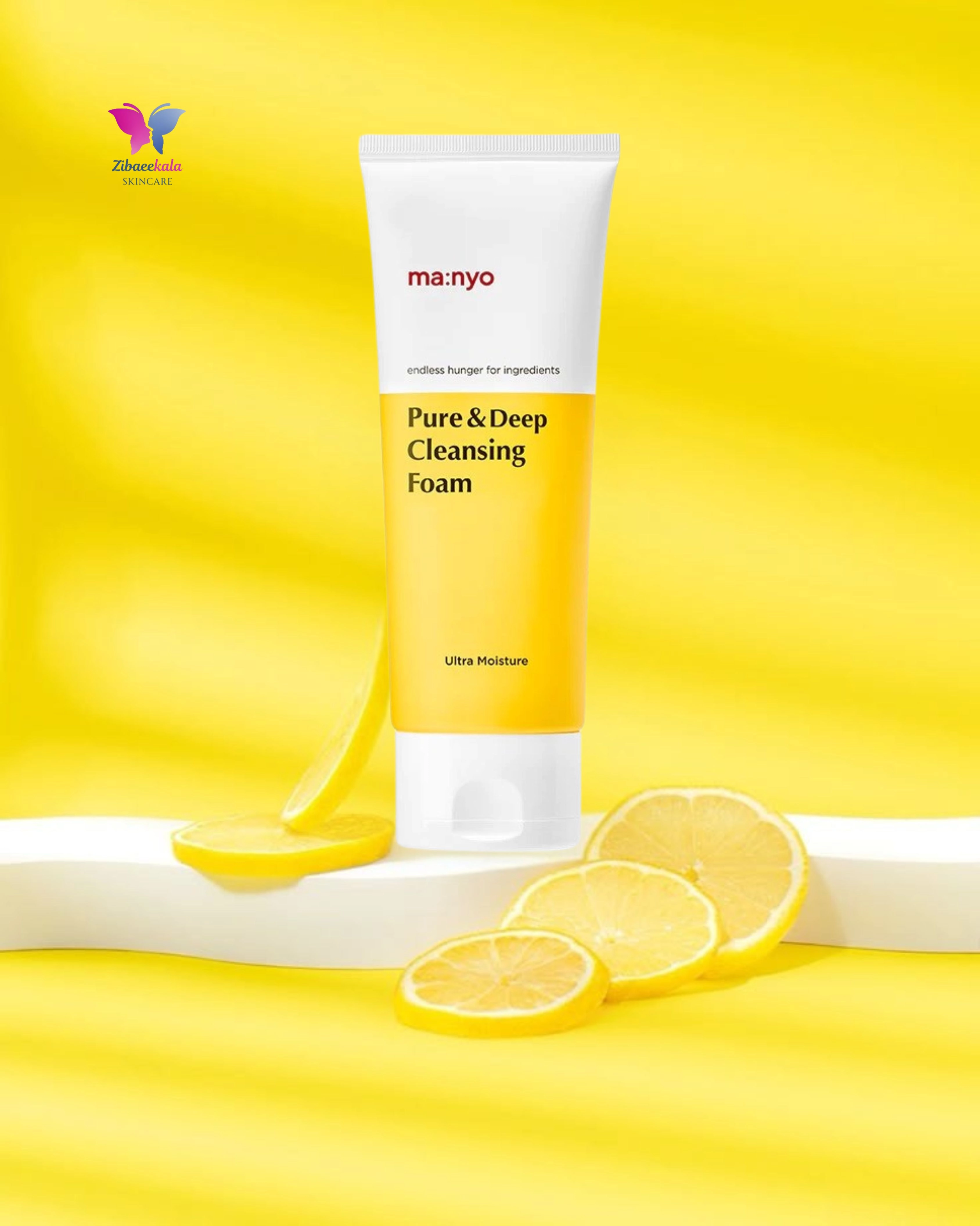 شوینده‌ای ملایم و مؤثر از برند Manyo فوم Pure & Deep با عصاره‌های گیاهی پوستی تمیز، شاداب و بدون احساس کشیدگی