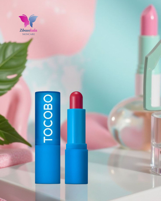 سواچ رنگهای بالم لب توکوبو روی پوست – از صورتی ملایم تا مرجانی گرم