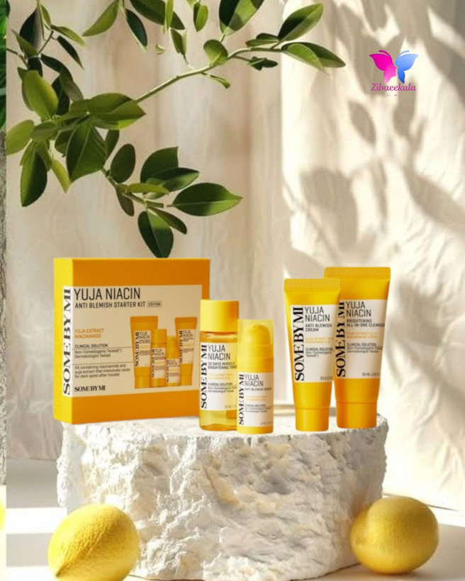 ست ۴ عددی ضد لک و روشنکننده یوچا نیاسین سام بای می برای پوست