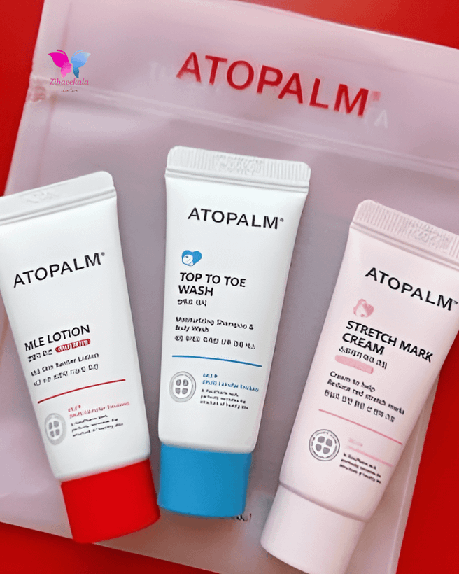 پک سهتایی آتوپالم مخصوص سفر، مناسب مراقبت کامل از پوست در حجم کوچک