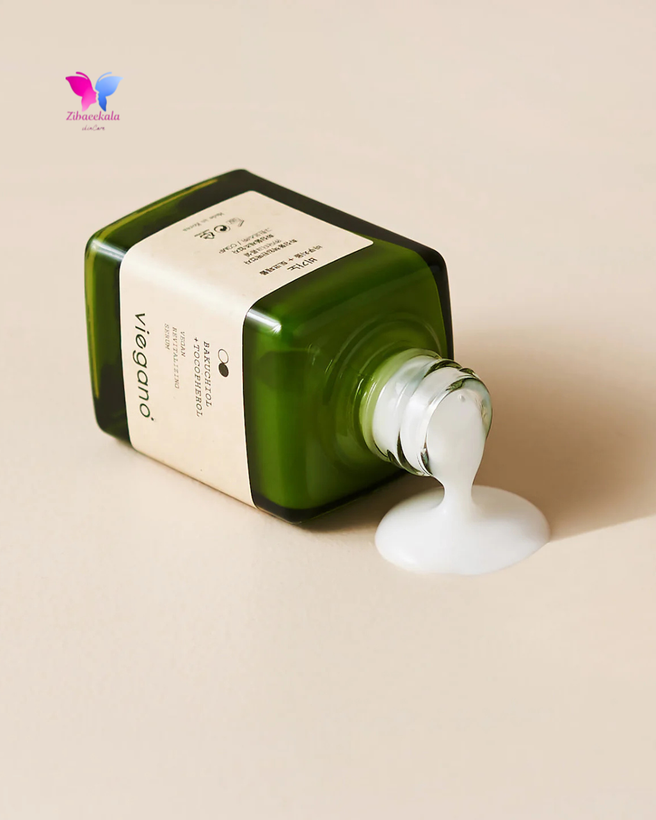 Viegano Bakuchiol + Tocopherol Serum، سرم گیاهی جوانساز و روشنکننده پوست
