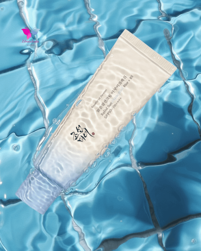 تیوب کرم ضد آفتاب بیوتی آف جوسان Relief Sun در حال خارج شدن محصول از آن