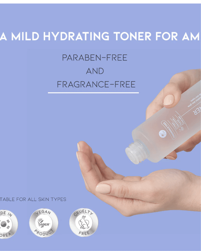 عکس نزدیک از بطری تونر OOTD حاوی کلاژن، مناسب برای آبرسانی و افزایش حجم پوست در روتین صبح