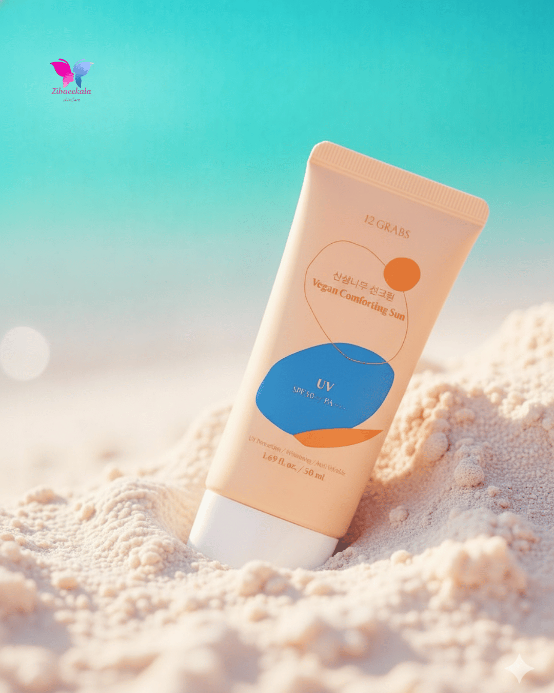 کرم ضد آفتاب تسکین‌دهنده و بی رنگ 12 Grabs برای پوست حساس