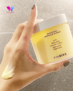ماسک آمپولی جوانساز FINDIVE برای آبرسانی عمیق و بهبود الاستیسیته پوست.