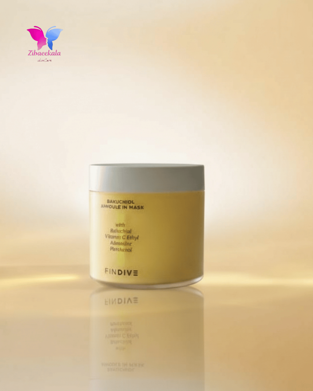 ماسک آمپولی جوان‌ساز FINDIVE برای آبرسانی عمیق و بهبود الاستیسیته پوست.