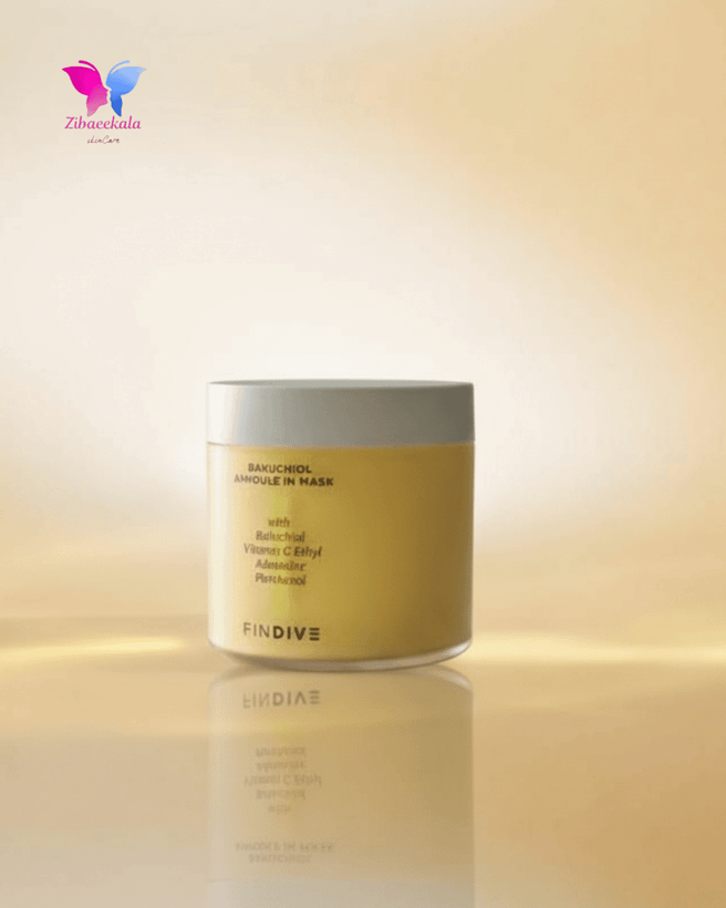 ماسک آمپولی جوانساز FINDIVE برای آبرسانی عمیق و بهبود الاستیسیته پوست.