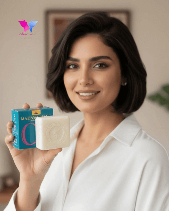 بهترین صابون روشنکننده مادام هنگ با مالبری و ویتامین C برای پوست شاداب و درخشان
