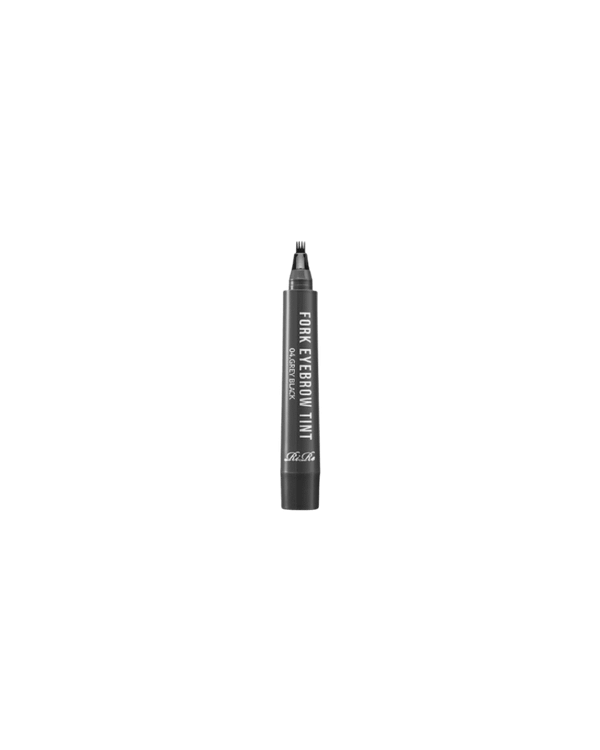 صویر ماژیک ابرو هاشور زن چنگالی RIRE Fork Eyebrow Tint در رنگ قهوهای تیره، با تمرکز بر اپلیکاتور چهار شاخه (4-Tip) برای ایجاد خطوط مویی طبیعی
