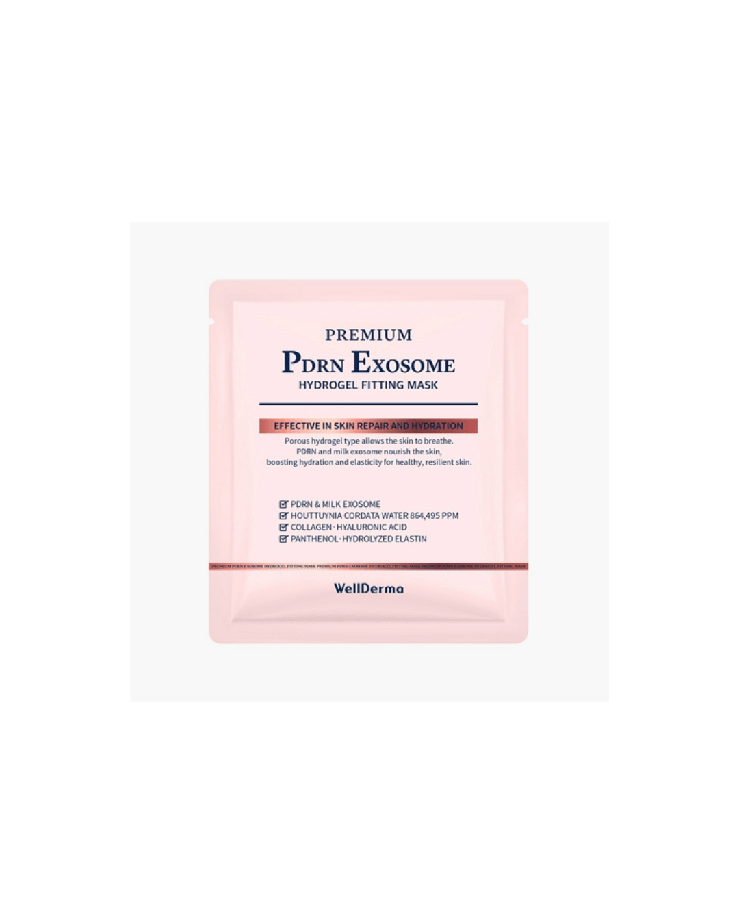 ماسک هیدروژلی ولدرما مدل Premium PDRN Exosome - ماسک صورت تخصصی برای جوانسازی، ترمیم عمیق و آبرسانی قوی پوست