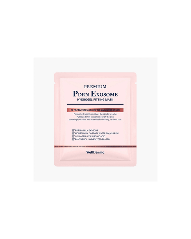 ماسک هیدروژلی ولدرما مدل Premium PDRN Exosome - ماسک صورت تخصصی برای جوانسازی، ترمیم عمیق و آبرسانی قوی پوست